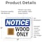 Signmission Wood Only Sign With Symbol, 7 in W x Rectangle, Vinyl Decal OS-2PACK-NS-D-57-L-19067 - alternate 5